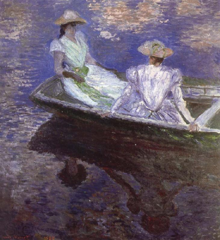 Claude Monet Young Girls in the Rowing Boat Norge oil painting art